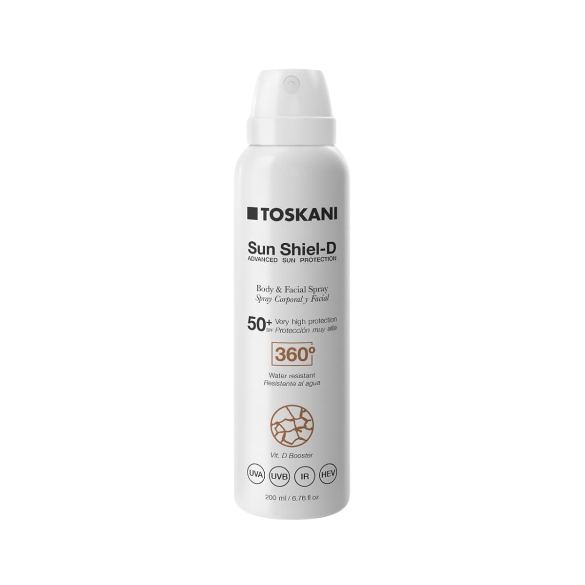 Toskani Sun Shiel D Body Facial Spray Spf50